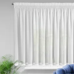 Firana gotowa Eurofirany Elena na taśmie 300 x 150 cm biały