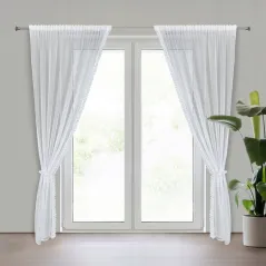 Firana gotowa Eurofirany Alex na taśmie 140 x 270 cm biały
