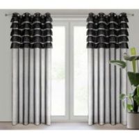 Firana gotowa Eurofirany Aura 140 x 250 cm czarny