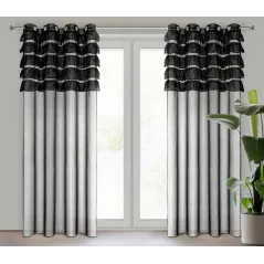 Firana gotowa Eurofirany Aura 140 x 250 cm czarny