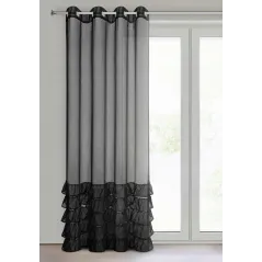 Firana gotowa Eurofirany Dani 1 140 x 250 cm czarny