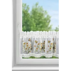 Firana gotowa Eurofirany Flora 150X30 cm biały