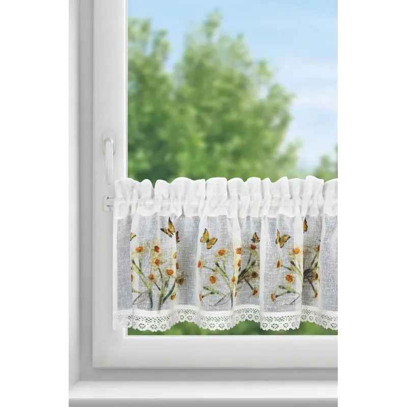 Firana gotowa Eurofirany Flora 150X30 cm biały Firana gotowa Eurofirany Flora 150X30 cm biały