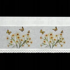 Firana gotowa Eurofirany Flora 150X30 cm biały