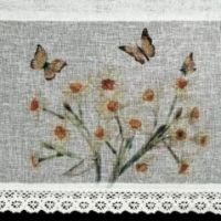 Firana gotowa Eurofirany Flora 150X30 cm biały
