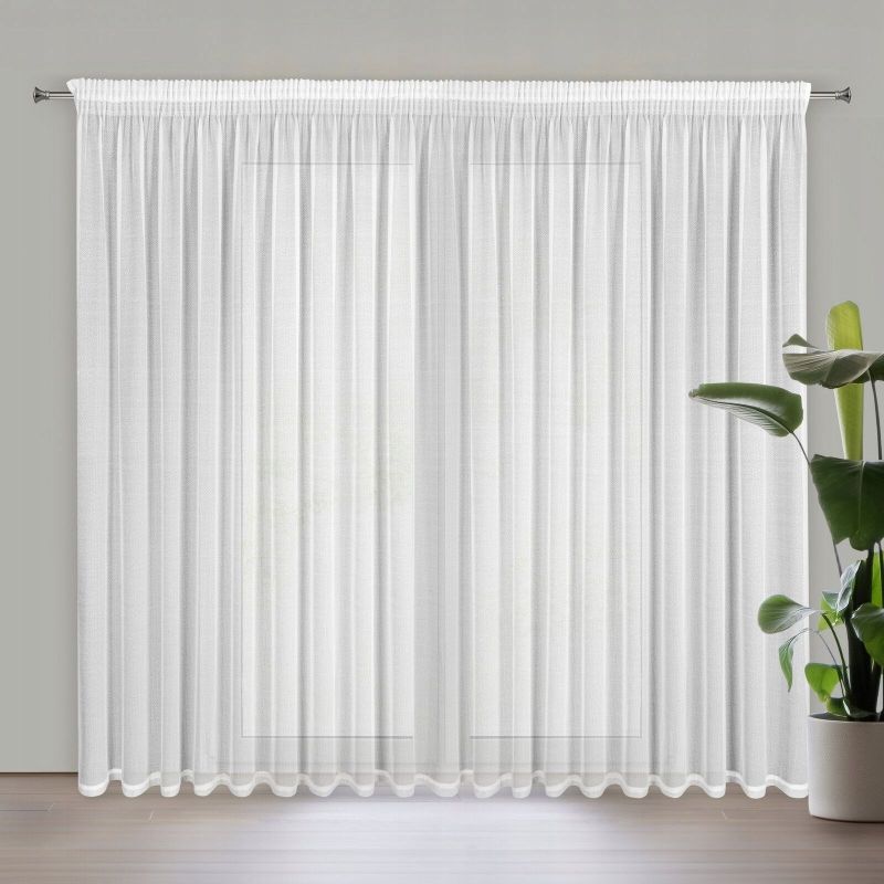 Firana gotowa Eurofirany Vanesa na taśmie 350 x 270 cm biały