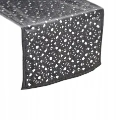 Eurofirany obrus Pilar 33X180 cm stalowy