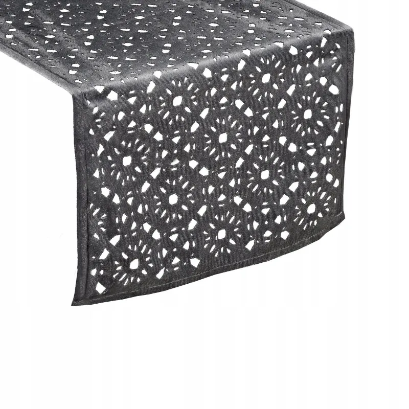 Eurofirany obrus Pilar 33X180 cm stalowy