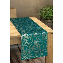 Eurofirany obrus Blink 15 35X140 cm ciemnoturkusowy