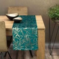 Eurofirany obrus Blink 15 35X140 cm ciemnoturkusowy