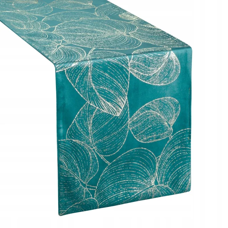 Eurofirany obrus Blink 16 35X140 cm ciemnoturkusowy Eurofirany obrus Blink 16 35X140 cm ciemnoturkusowy