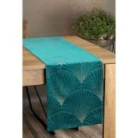 Eurofirany obrus Blink 14 35X140 cm ciemnoturkusowy