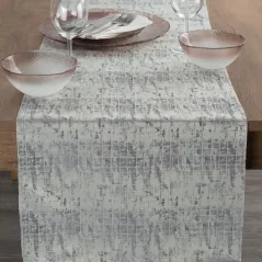 Eurofirany obrus Alina 40 x 140 cm srebrny