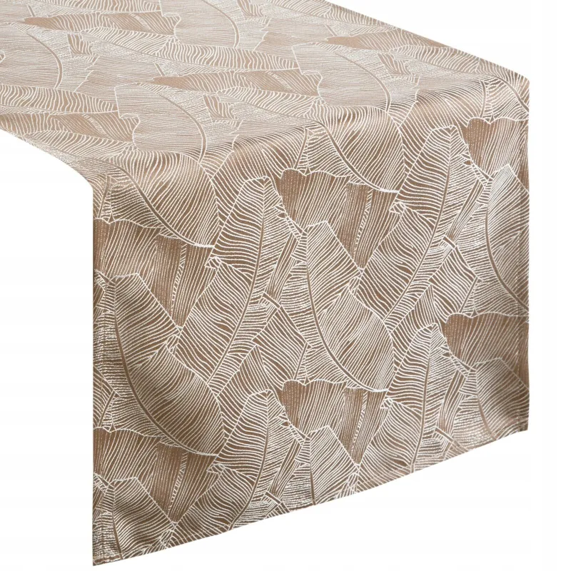 Eurofirany obrus Isla 40 x 140 cm ciemnobeżowy Eurofirany obrus Isla 40 x 140 cm ciemnobeżowy