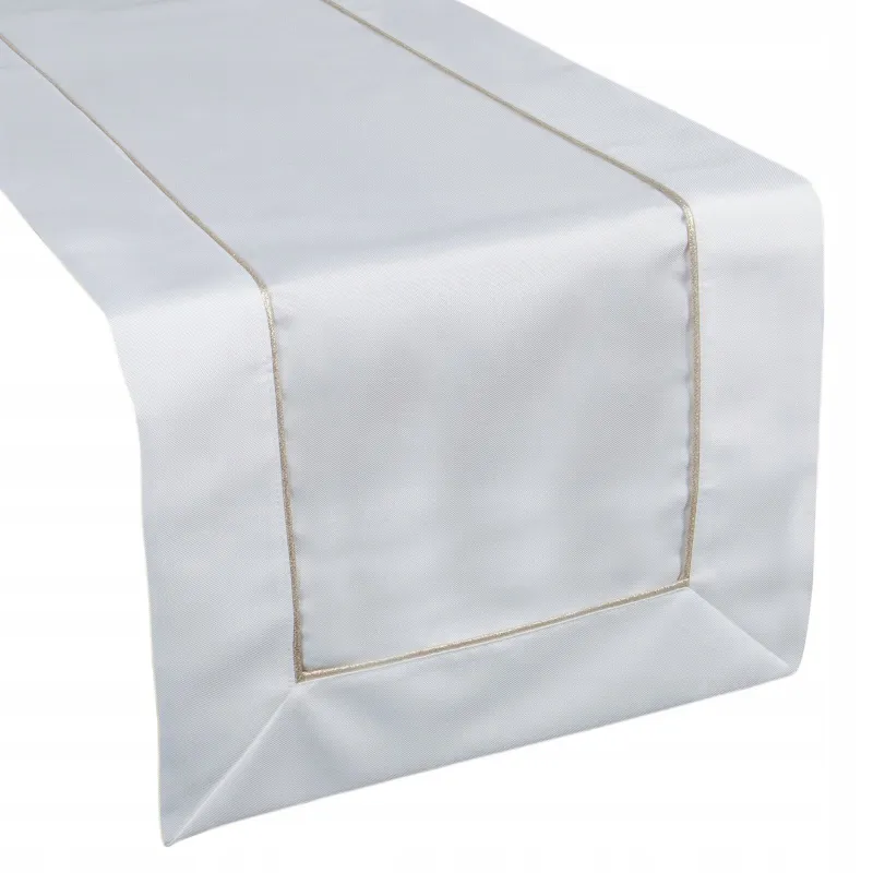 Eurofirany obrus Madele 40 x 140 cm biały Eurofirany obrus Madele 40 x 140 cm biały