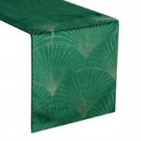 Eurofirany obrus Blink 14 35X140 cm ciemnozielony
