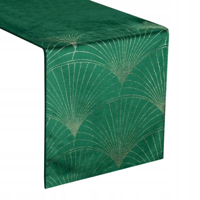 Eurofirany obrus Blink 14 35X140 cm ciemnozielony Eurofirany obrus Blink 14 35X140 cm ciemnozielony