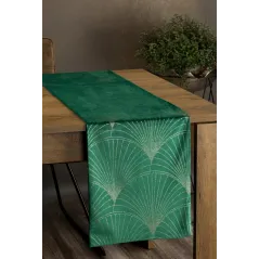 Eurofirany obrus Blink 14 35X140 cm ciemnozielony