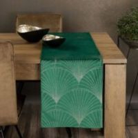 Eurofirany obrus Blink 14 35X140 cm ciemnozielony