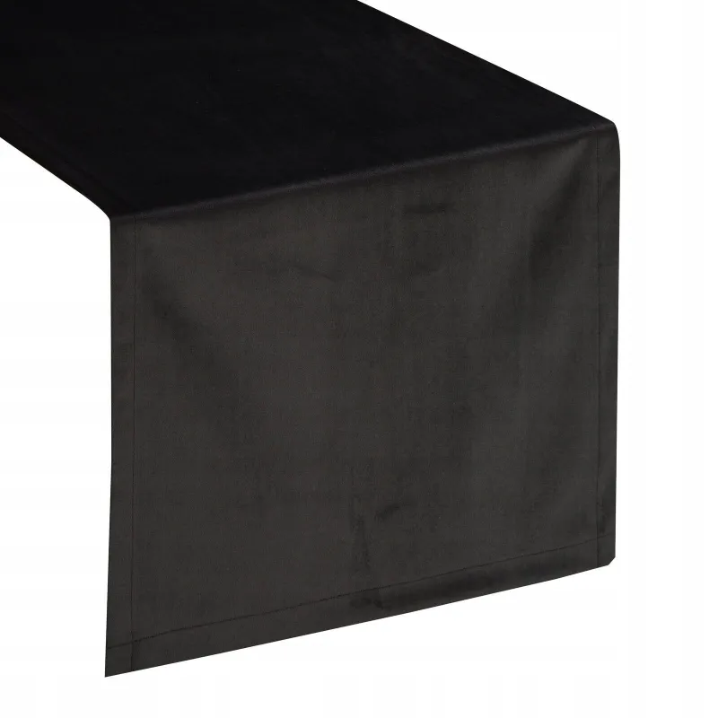 Eurofirany obrus velvet 40 x 140 cm czarny Eurofirany obrus velvet 40 x 140 cm czarny