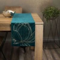 Eurofirany obrus Blink 12 35X140 cm ciemnoturkusowy