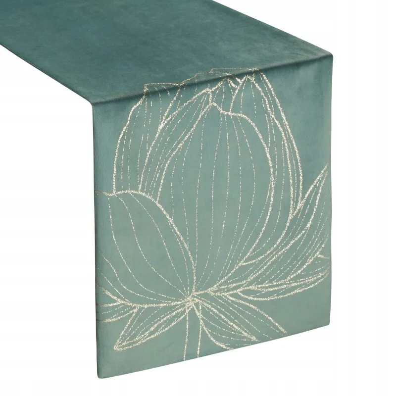 Eurofirany obrus Blink 12 35X140 cm ciemnomiętowy