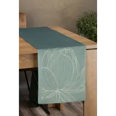 Eurofirany obrus Blink 12 35X140 cm ciemnomiętowy