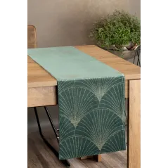Eurofirany obrus Blink 14 35X140 cm ciemnomiętowy
