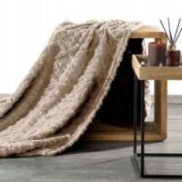 Koc Eurofirany D91 Warkocz 200 x 220 cm beżowy