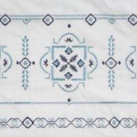 Eurofirany komplet pościeli satynowej haft 220 x 200 cm biały