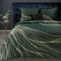 Eurofirany komplet Pościelii satynowej premium 3 220 x 200 cm ciemnozielony