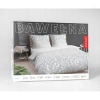 Pościel bawełniana 220x200 bawełna komplet pościeli liście kwiaty szare