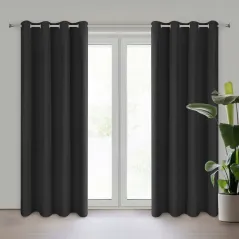 Eurofirany zasłona gotowa Adari 140 x 250 cm czarny