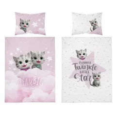Komplet pościeli bawełna mayamoo kotki 100x135