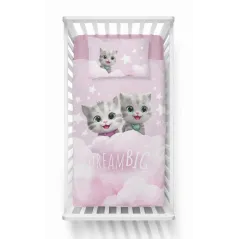 Komplet pościeli bawełna mayamoo kotki 100x135