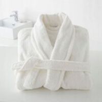 Szlafrok hotelowy SPA XL biały welur 380 g/m² | Kora