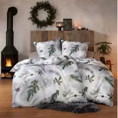 Pościel flanelowa 220X200 Estella Pine Twigs sosna