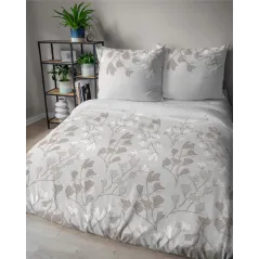 Pościel flanelowa 160X200 Magnolie beż 4954A