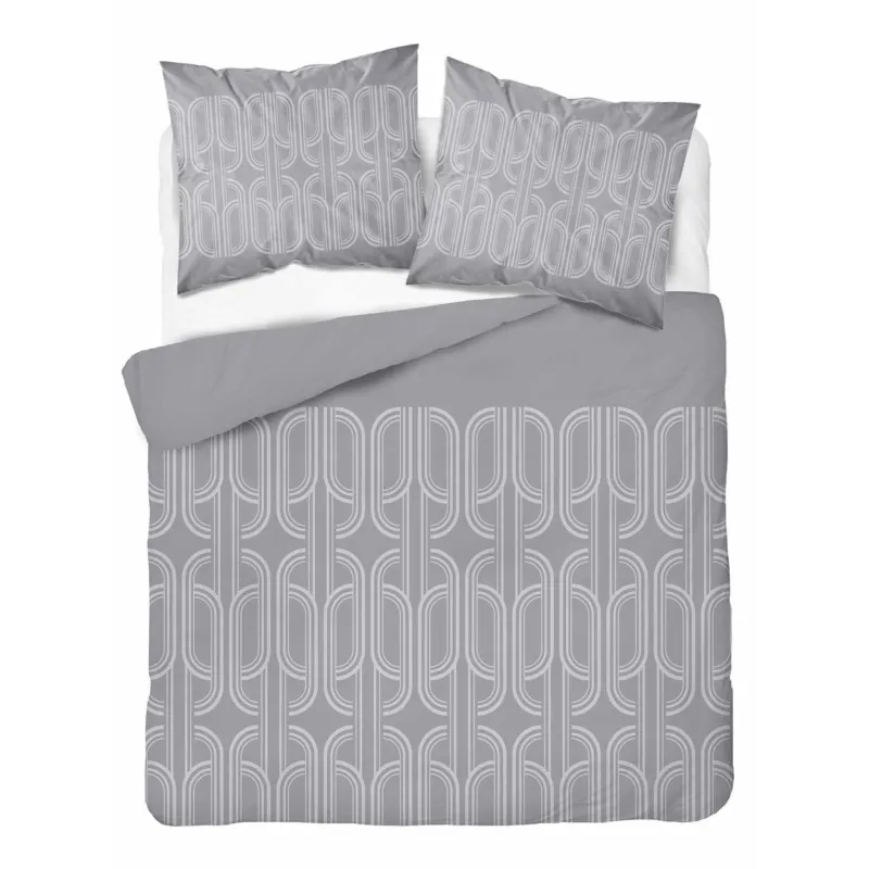 Posciel flanelowa 160X200 szara geometria 4941A Posciel flanelowa 160X200 szara geometria 4941A