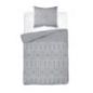 Posciel flanelowa 160X200 szara geometria 4941A Posciel flanelowa 160X200 szara geometria 4941A
