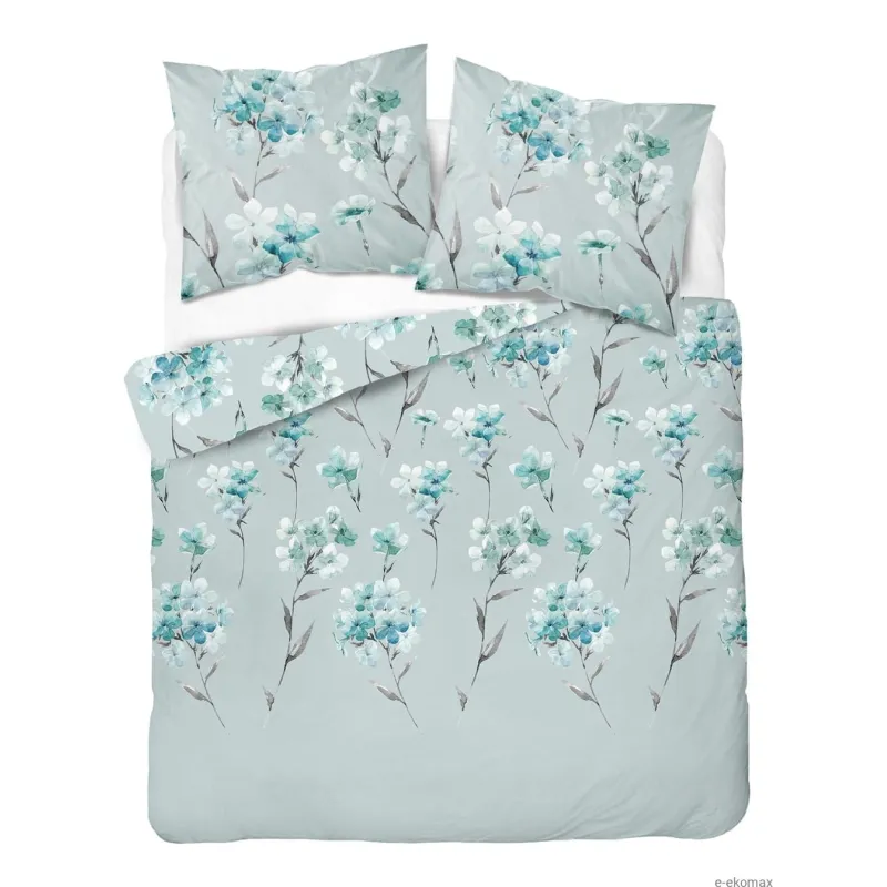 Pościel flanelowa 220X200 mięta kwiaty 4953B Pościel flanelowa 220X200 mięta kwiaty 4953B