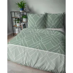 Pościel flanelowa 140X200 zieleń geometria 4947A
