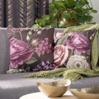 Eurofirany poszewka velvet 120 45 x 45 cm fioletowy