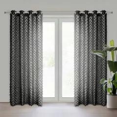 Eurofirany zasłona gotowa Aurelia 135 x 250 cm czarny