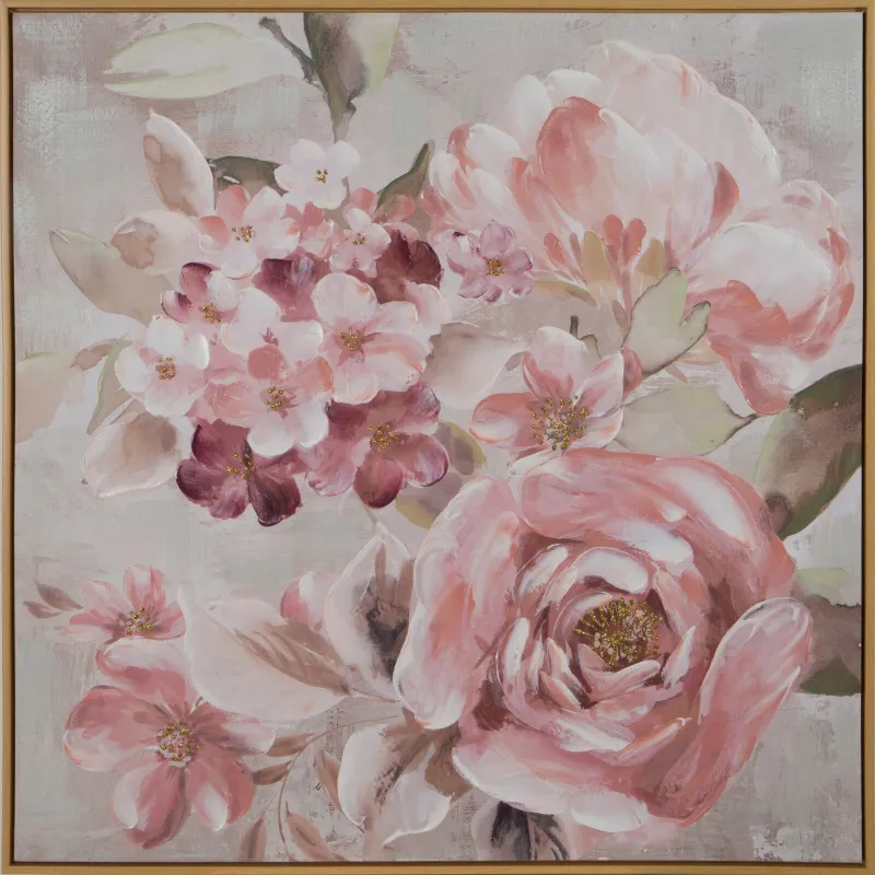 Eurofirany obraz 611 80 x 80 cm ciemnoróżowy