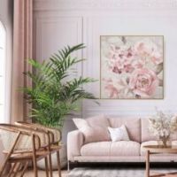 Eurofirany obraz 611 80 x 80 cm ciemnoróżowy