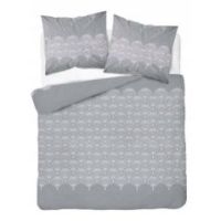 Pościel flanelowa flanela 160x200 szara mozaika 4951B Detexpol