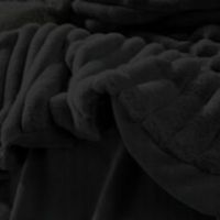 Pościel polar miś prążki Shw 2821 160/200 czarny welur