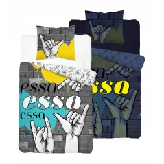 Pościel świecąca bawełna wz. 4759A 160200 fluo Graffiti