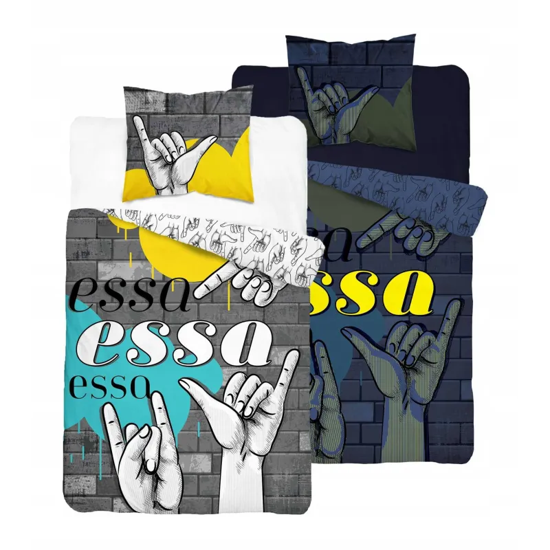 Pościel świecąca bawełna wz. 4759A 160200 fluo Graffiti Pościel świecąca bawełna wz. 4759A 160200 fluo Graffiti